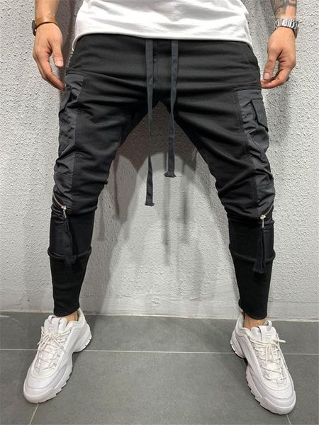pants casual males clothing mulit pockets mens designer pants fashion zipper panelled hip hop style mens, Black
pants casual males clothing mulit pockets mens designer pants fashion zipper panelled hip hop style mens, Black