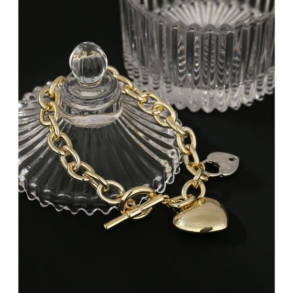 ymyw new design heart pendant bangle bracelet for women gold color metal texture chain wrist bracelet anniversary gift jewelry, Golden;silver
ymyw new design heart pendant bangle bracelet for women gold color metal texture chain wrist bracelet anniversary gift jewelry, Golden;silver