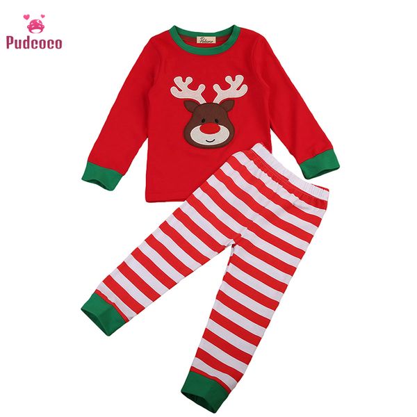 pudcoco my first christmas toddler kids baby girl clothes pajama set deer striped pant nightwear sleeping outfits 1-6y, Blue;red
pudcoco my first christmas toddler kids baby girl clothes pajama set deer striped pant nightwear sleeping outfits 1-6y, Blue;red