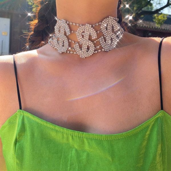 fashion european and american large us dollar crystal neck chain bridal party gift fashion jewelry necklace accessories, Golden;silver
fashion european and american large us dollar crystal neck chain bridal party gift fashion jewelry necklace accessories, Golden;silver
