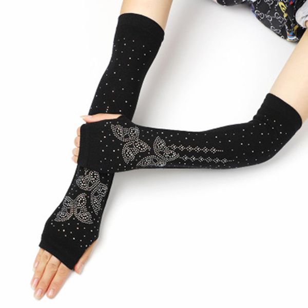 female black half finger long knitted warm driving mittens female cute sailor elasticity dance rhinestone punk gloves h37, Blue;gray
female black half finger long knitted warm driving mittens female cute sailor elasticity dance rhinestone punk gloves h37, Blue;gray