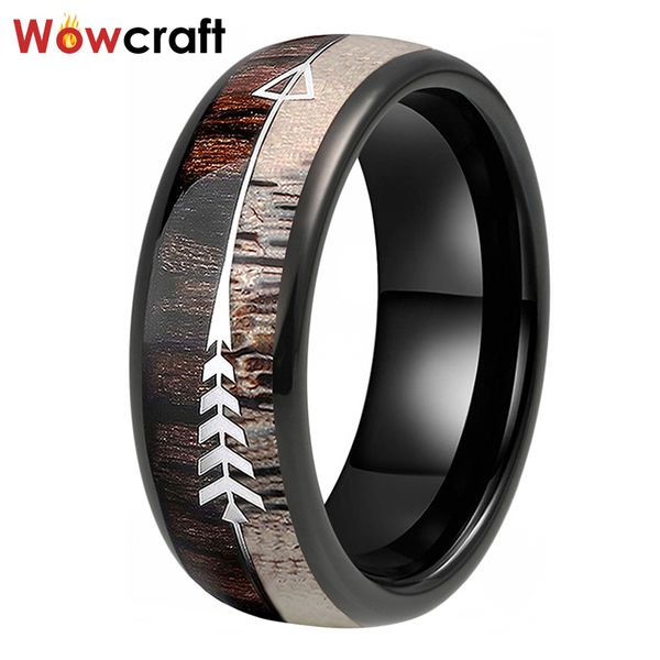 wedding rings arrival 8mm black deer anlter tungsten for men women arrow wood inlay dome comfort fit band engagement jewelry, Slivery;golden
wedding rings arrival 8mm black deer anlter tungsten for men women arrow wood inlay dome comfort fit band engagement jewelry, Slivery;golden