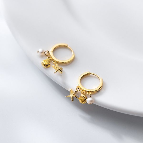hoop & huggie 925 sterling silver circle earrings hoops cute rose gold starfish shell pearl for women korean jewelry girl gift, Golden;silver
hoop & huggie 925 sterling silver circle earrings hoops cute rose gold starfish shell pearl for women korean jewelry girl gift, Golden;silver