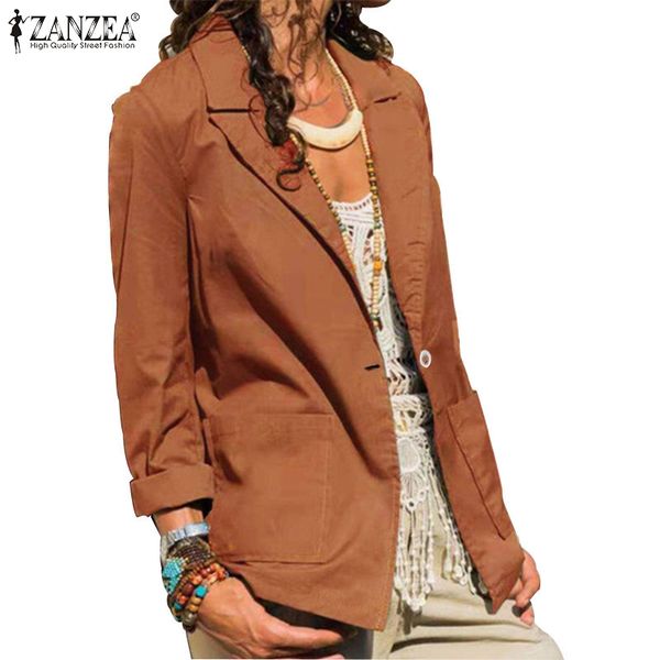 zanzea women thicken blazers 2020 spring casual long sleeve blazer solid outwear office lady work blazers turn down collar, White;black
zanzea women thicken blazers 2020 spring casual long sleeve blazer solid outwear office lady work blazers turn down collar, White;black