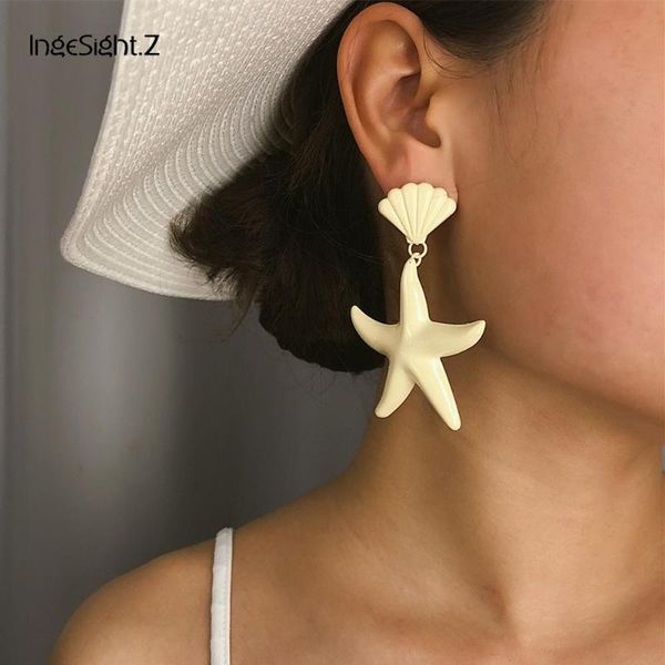 ingesight.z 7 colors bohemian alloy scallop drop earrings statement summer beach starfish dangle earrings for women boho jewelry, Silver
ingesight.z 7 colors bohemian alloy scallop drop earrings statement summer beach starfish dangle earrings for women boho jewelry, Silver