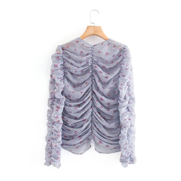 2020 long sleeve women blouses fall new fall new women's clothing fashion ruffle print shirt, White
2020 long sleeve women blouses fall new fall new women's clothing fashion ruffle print shirt, White