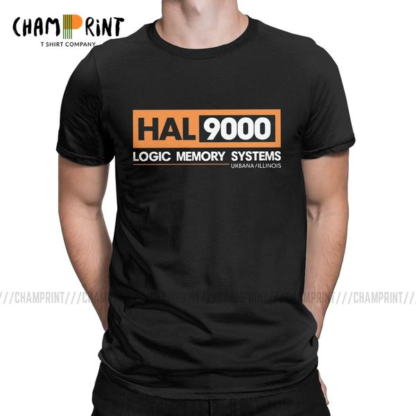 men hal 9000 2001 a space odyssey t shirt kubrick sci-fi movie clothing funny short sleeve round collar tee shirt 6xl t-shirts