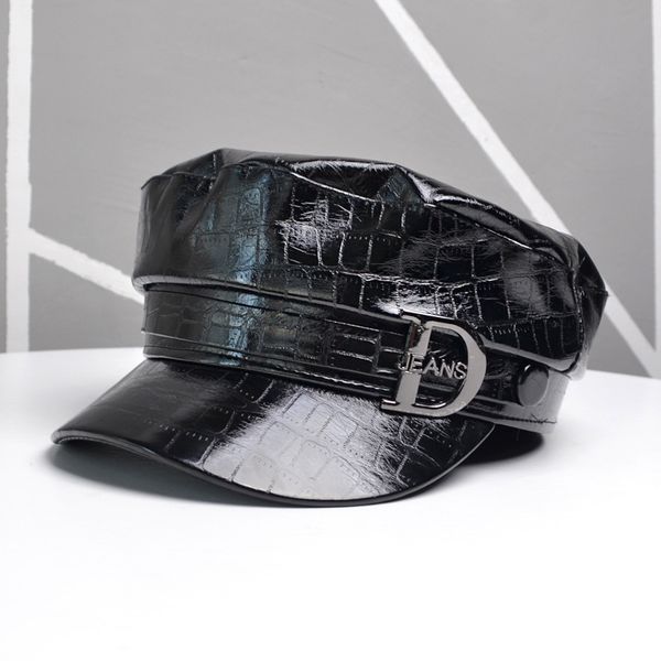 berets faux leather caps women pu sboy cap ladies autumn flat octagonal hats for retro beret hat visor, Blue;gray
berets faux leather caps women pu sboy cap ladies autumn flat octagonal hats for retro beret hat visor, Blue;gray