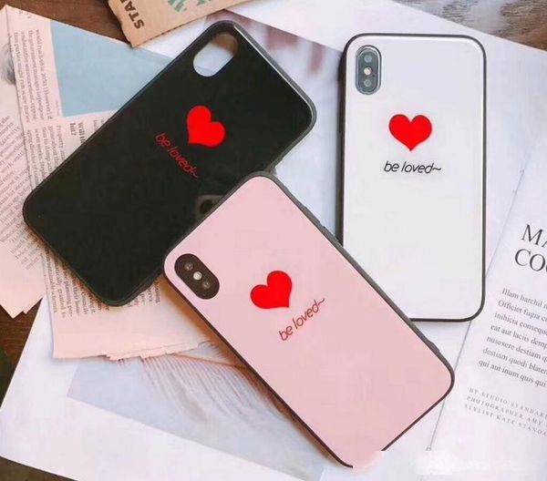 for iphone 7 8 plus x tempered glass case be loved patterned heart love shock proof tpu back cover coque case 
for iphone 7 8 plus x tempered glass case be loved patterned heart love shock proof tpu back cover coque case