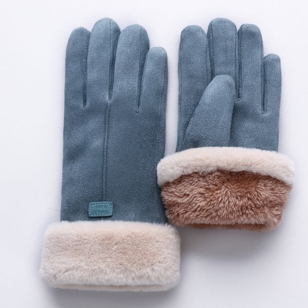hanxi winter suede glove women velvet touch screen full finger gloves elegant lady mittens sport, Blue;gray
hanxi winter suede glove women velvet touch screen full finger gloves elegant lady mittens sport, Blue;gray