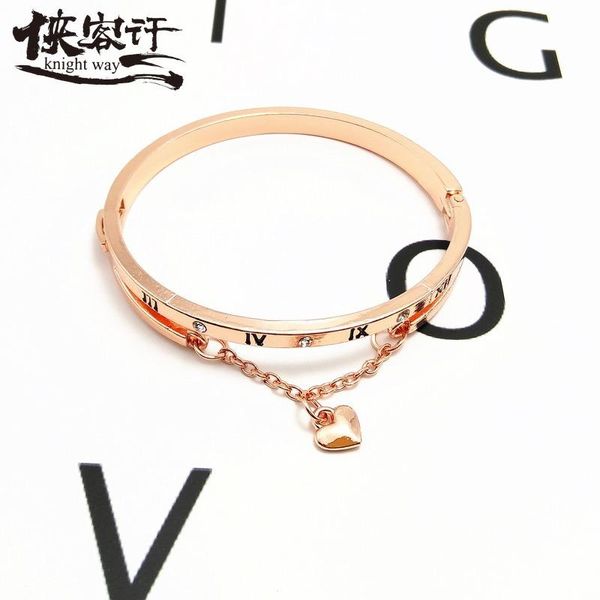 european and american popular minimalist love roman numeral bracelet tassel heart bracelet female korean trend jewelry, Black
european and american popular minimalist love roman numeral bracelet tassel heart bracelet female korean trend jewelry, Black