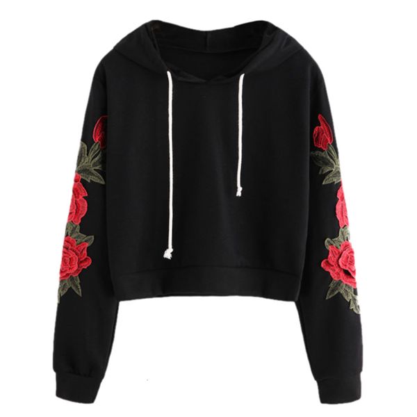 fashion women sweatshirt 2020 hoodies rose embroidery crop hoodie long sleeve jumper hooded pullover coat casual sweatshirt top, Black
fashion women sweatshirt 2020 hoodies rose embroidery crop hoodie long sleeve jumper hooded pullover coat casual sweatshirt top, Black