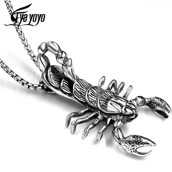 pendant necklaces eyeyoyo personality jewelry exaggerated fashion hip-hop big scorpion men's alternative animal titanium steel necklace, Silver
pendant necklaces eyeyoyo personality jewelry exaggerated fashion hip-hop big scorpion men's alternative animal titanium steel necklace, Silver