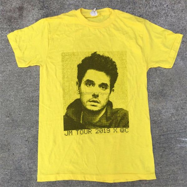 john mayer online ceramics 2020 tour t-shirt yellow new 2020 fashion
