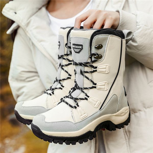 women's ankle boots high thick long hair plus velvet warm snow boots cold resistant non-slip outdoor largesizeshoes, Black
women's ankle boots high thick long hair plus velvet warm snow boots cold resistant non-slip outdoor largesizeshoes, Black