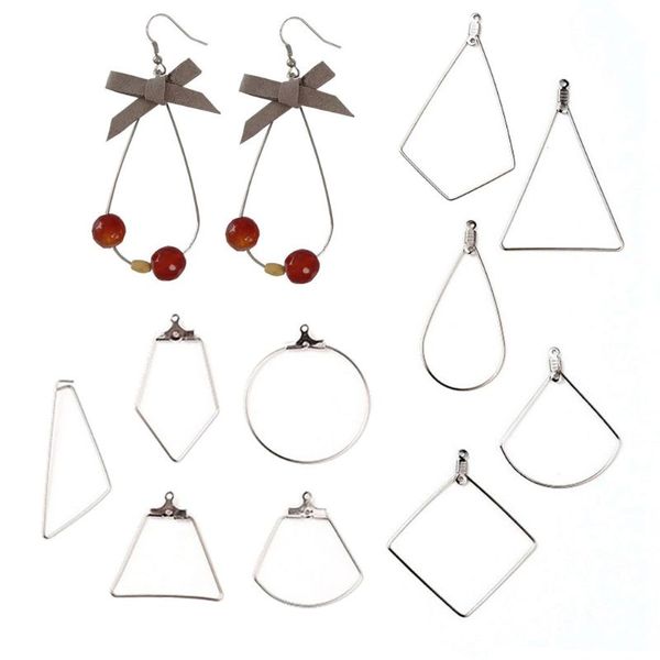hoop & huggie 20pcs earring hooks teardrop square round irregular shape earrings pendant beading findings jewelry making, Golden;silver
hoop & huggie 20pcs earring hooks teardrop square round irregular shape earrings pendant beading findings jewelry making, Golden;silver