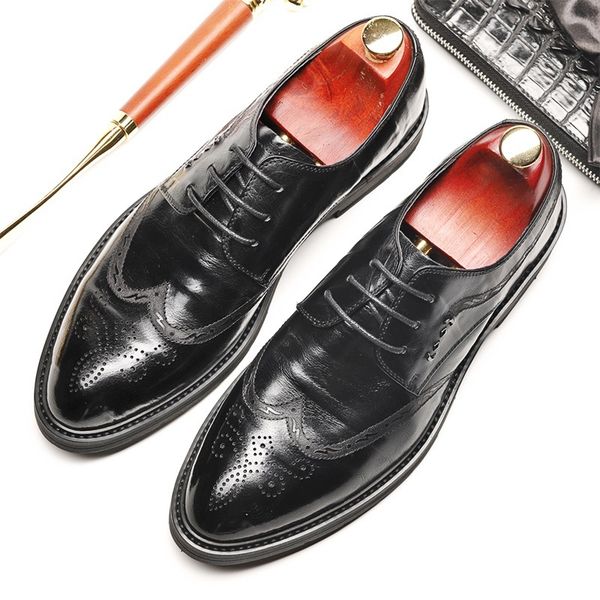 2020 spring summer high-end casual carved bullock leather shoes lace up retro british wind business wedding shoes for men, Black
2020 spring summer high-end casual carved bullock leather shoes lace up retro british wind business wedding shoes for men, Black