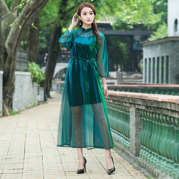casual dresses jsxdhk vintage gradient color ball gown loose women dress spring summer green voile stand collar elegant mesh long, Black;gray
casual dresses jsxdhk vintage gradient color ball gown loose women dress spring summer green voile stand collar elegant mesh long, Black;gray