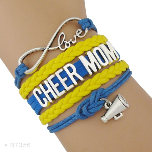 charm bracelets infinity love cheerleader megaphone cheering squad cheer team mom for women, Golden;silver
charm bracelets infinity love cheerleader megaphone cheering squad cheer team mom for women, Golden;silver