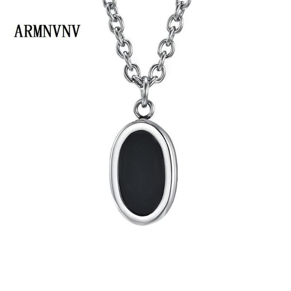 pendant necklaces armnvnv black silver color geometric 316l stainless steel necklace women man circle oval engagement jewelry
pendant necklaces armnvnv black silver color geometric 316l stainless steel necklace women man circle oval engagement jewelry