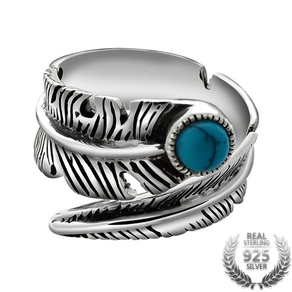 natural vintage turquoise feather rings solid 925 sterling silver open rings for lovers' jewelry handmade ring
natural vintage turquoise feather rings solid 925 sterling silver open rings for lovers' jewelry handmade ring