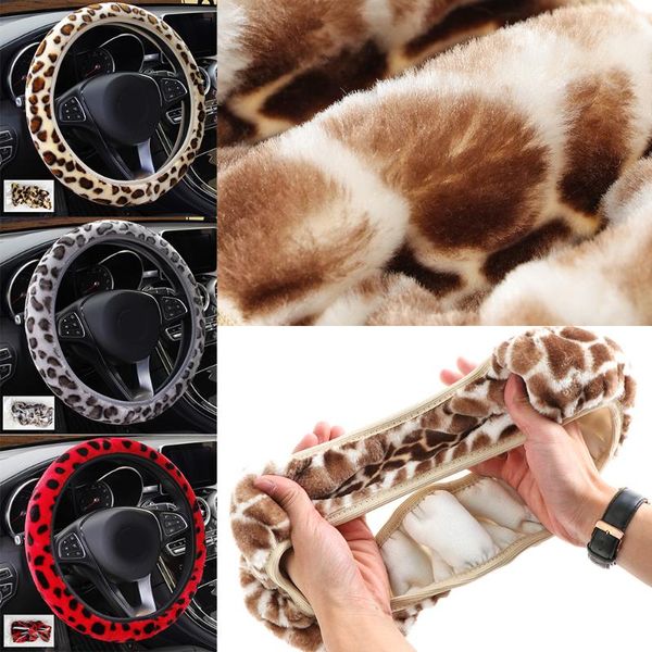 37-38cm universal elastic anti slip plush leopard pattern car steering wheel cover soft stretchy steering covers auto decoration
37-38cm universal elastic anti slip plush leopard pattern car steering wheel cover soft stretchy steering covers auto decoration
