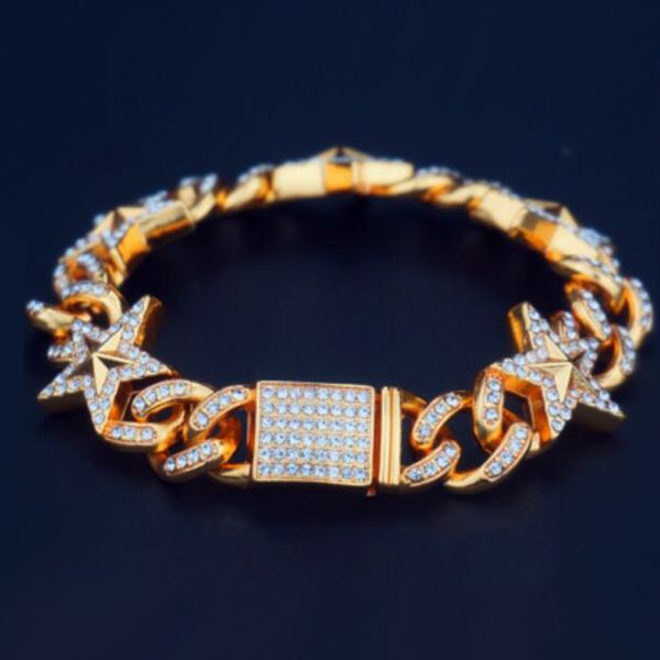 iced out cuban link bracelet mens bracelet gold hip hop miami chain bracelets, Black
iced out cuban link bracelet mens bracelet gold hip hop miami chain bracelets, Black