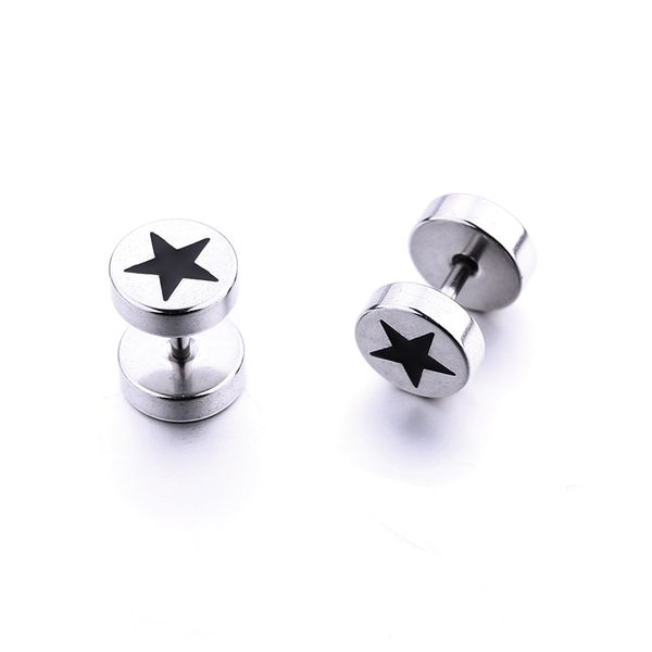 cool earring man woman fashion earrings two sides pattern rock stud earrings 1 pair, Golden;silver
cool earring man woman fashion earrings two sides pattern rock stud earrings 1 pair, Golden;silver