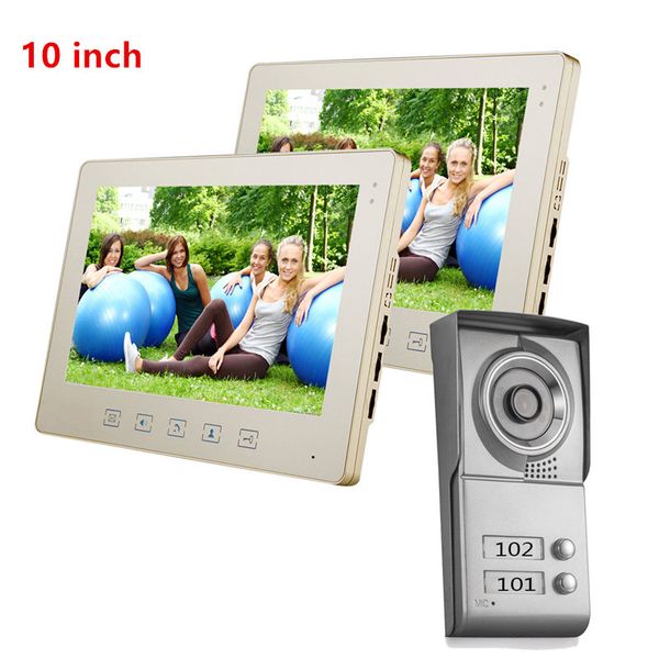video door phones apartment 10" color screen intercom phone system 2 monitors + 1 doorbell camera for house family
video door phones apartment 10" color screen intercom phone system 2 monitors + 1 doorbell camera for house family