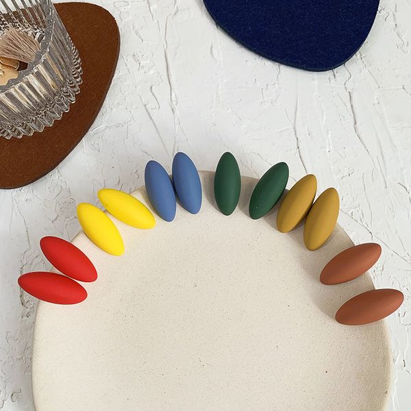 stud fashion morandi color earrings acetic acid acrylic simple fresh female oval frosted rubber ear clips 1pair, Golden;silver
stud fashion morandi color earrings acetic acid acrylic simple fresh female oval frosted rubber ear clips 1pair, Golden;silver