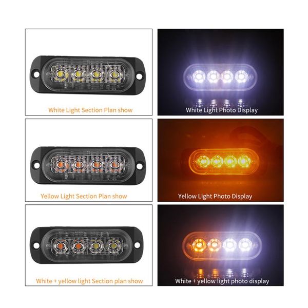 truck side four light slim warning light pickup car flash 4led side 12-24v high quality
truck side four light slim warning light pickup car flash 4led side 12-24v high quality