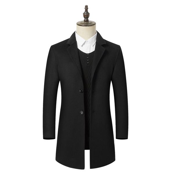 men's wool & blends justar autumn and winter handmade woolen overcoat medium long british coat double faced ni, Black
men's wool & blends justar autumn and winter handmade woolen overcoat medium long british coat double faced ni, Black