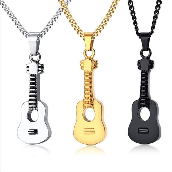stainless steel cremation guitar pendant necklace ashes urn music guitar punk rock necklaces jewelry for men, Silver
stainless steel cremation guitar pendant necklace ashes urn music guitar punk rock necklaces jewelry for men, Silver