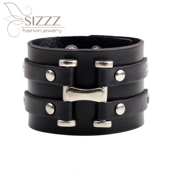 charm bracelets sizzz 2021 european and american retro leather fashion punk men's bracelet&bangles, Golden;silver
charm bracelets sizzz 2021 european and american retro leather fashion punk men's bracelet&bangles, Golden;silver