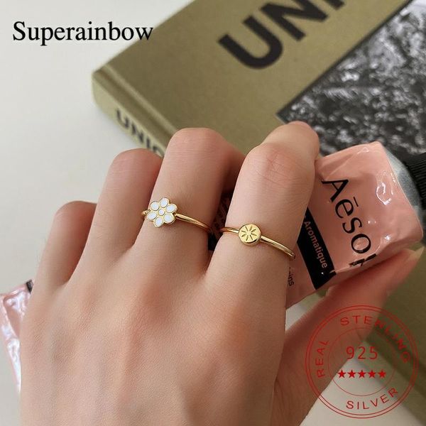 cluster rings superainbow 925 sterling silver drop glaze gold flower open finger ring for women adjustable size party jewelry sr-r61, Golden;silver
cluster rings superainbow 925 sterling silver drop glaze gold flower open finger ring for women adjustable size party jewelry sr-r61, Golden;silver