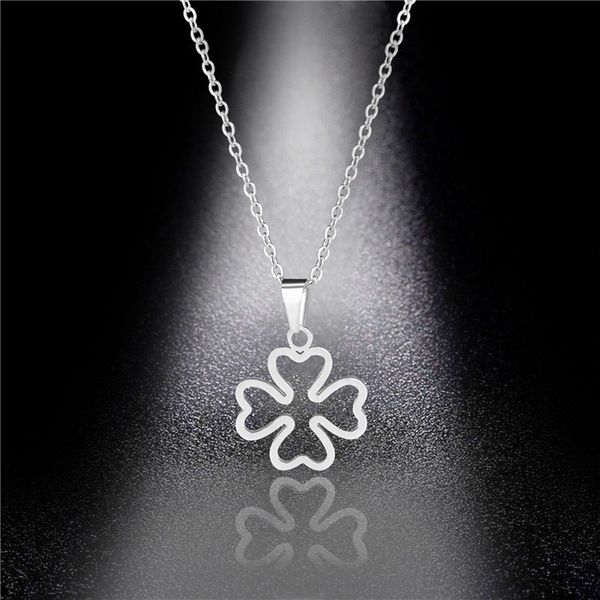 pendant necklaces ins hip-hop clover necklace stainless steel student hiphop four-leaf jewelry girlfriend gift, Silver
pendant necklaces ins hip-hop clover necklace stainless steel student hiphop four-leaf jewelry girlfriend gift, Silver