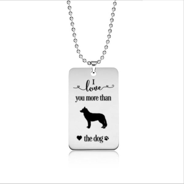 pendant necklaces stainless steel love tag i you more than the husky dog necklace---2 styles choice---drop, Silver
pendant necklaces stainless steel love tag i you more than the husky dog necklace---2 styles choice---drop, Silver
