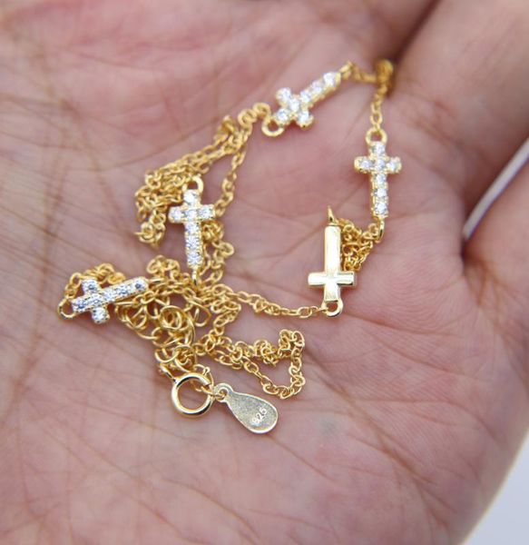 sparking bling micro paved cz cross charm link chain 41+5cm women lady classic silver fine necklace
sparking bling micro paved cz cross charm link chain 41+5cm women lady classic silver fine necklace