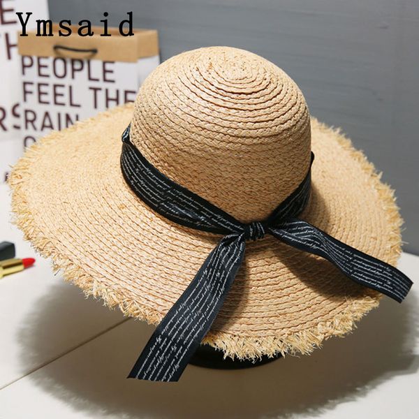 wide brim hats fashion ribbons ladies straw hat beach sun for women visor black nature raffia round panama summer, Blue;gray
wide brim hats fashion ribbons ladies straw hat beach sun for women visor black nature raffia round panama summer, Blue;gray
