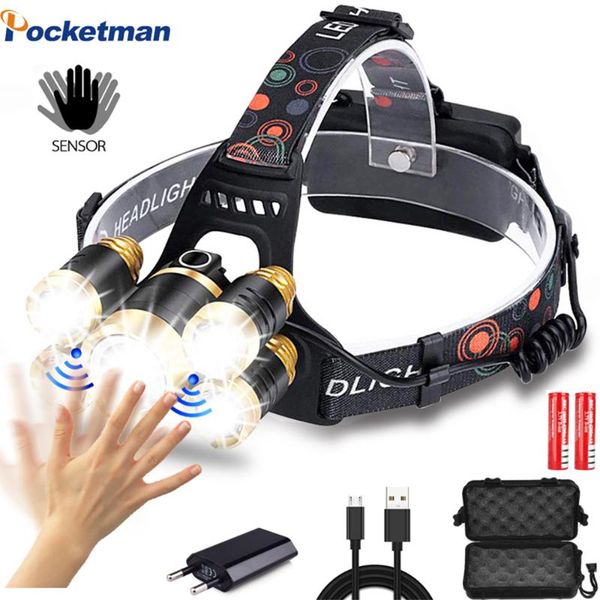 headlamps led sensor headlight 3/5 t6 headlamp motion head light waterproof torch with rechargeable 18650 battery
headlamps led sensor headlight 3/5 t6 headlamp motion head light waterproof torch with rechargeable 18650 battery