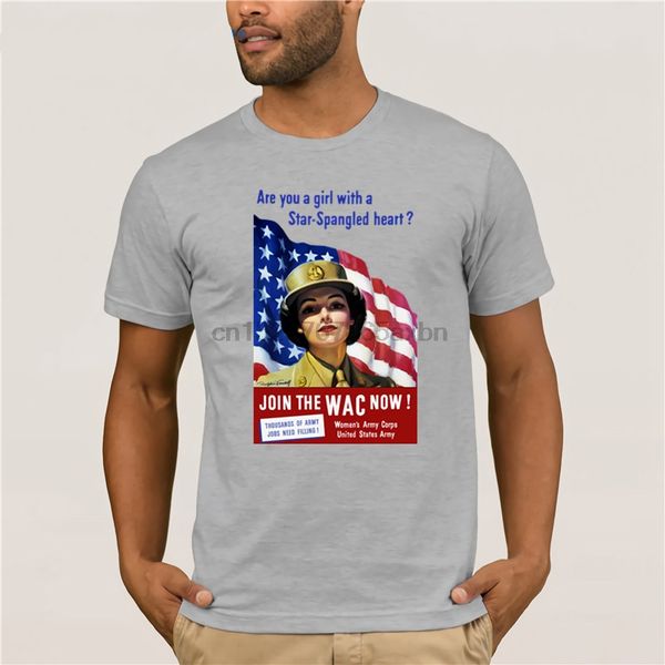 mens 2020 fashion style t-shirt join the wac now world war two war is hell store transparent trendy cool mens t-shirt