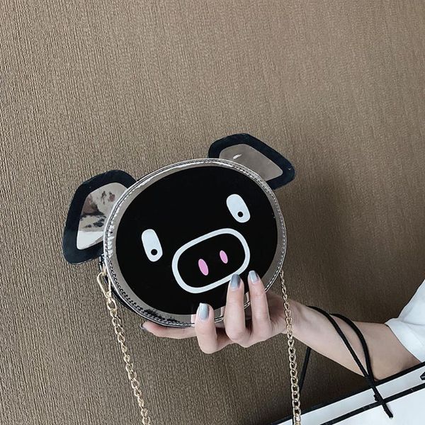 fashion girls leather chain wild cute cartoon pig 3d ears shoulder messenger bag casual female round chain bags 
fashion girls leather chain wild cute cartoon pig 3d ears shoulder messenger bag casual female round chain bags