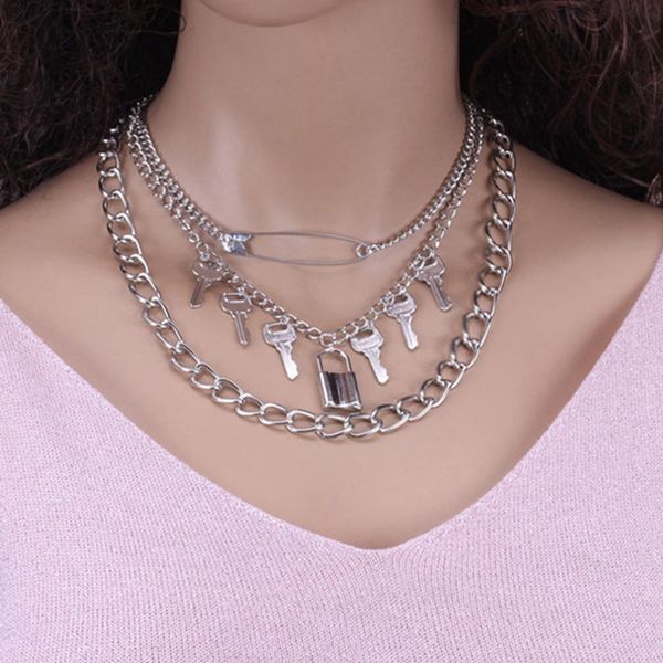 хип-хоп панк vintage multi-ключ замок ожерелье замок ключ choker ожерелье ювелирные изделия для мужчин и женщин подарок, Golden;silver
хип-хоп панк vintage multi-ключ замок ожерелье замок ключ choker ожерелье ювелирные изделия для мужчин и женщин подарок, Golden;silver