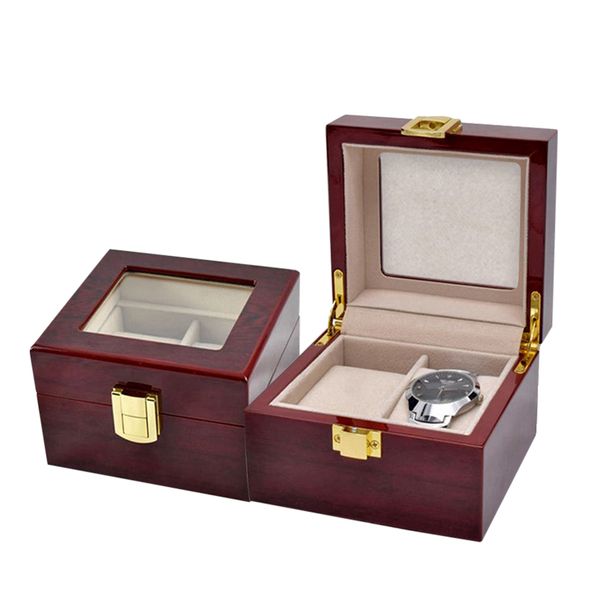 2 grids retro red wooden watch display box durable packaging jewelry collection storage organizer watches accessories case box, Black;blue
2 grids retro red wooden watch display box durable packaging jewelry collection storage organizer watches accessories case box, Black;blue