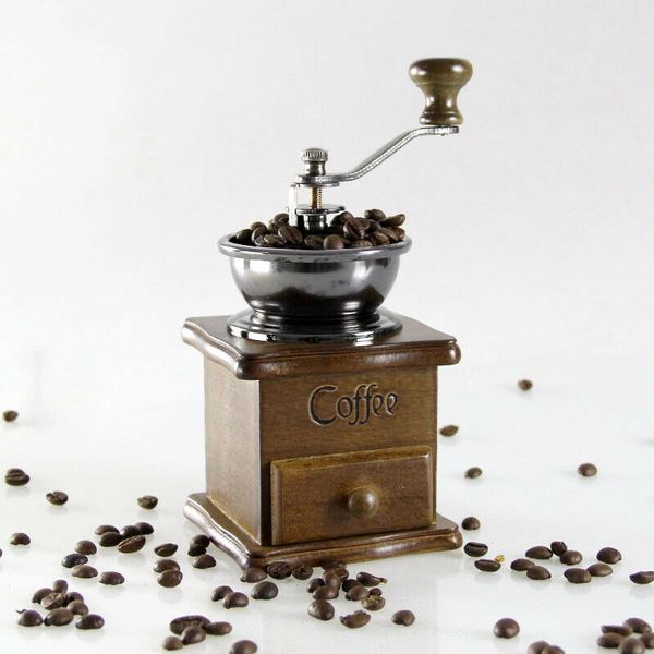 manual coffee grinders grinder, bean vintage antique wooden hand burr mill-pear wood color
manual coffee grinders grinder, bean vintage antique wooden hand burr mill-pear wood color