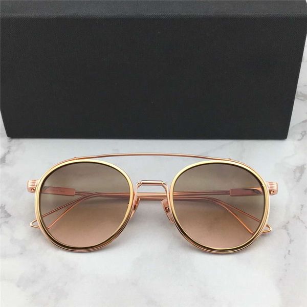 round system sunglasses 115 titanium rose gold frame brown gradient lens fashion sunglasses sun glasses shades gafas de sol de with box, White;black
round system sunglasses 115 titanium rose gold frame brown gradient lens fashion sunglasses sun glasses shades gafas de sol de with box, White;black