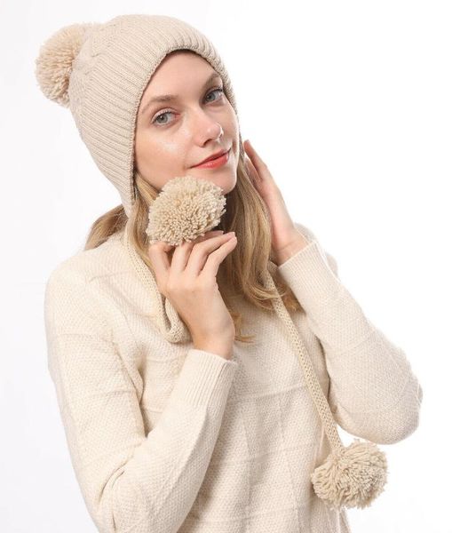 2020 women winter outdoor warm knitted baggy beanie pom hat crochet ski cap sports casual ski thick cap new, Blue;gray
2020 women winter outdoor warm knitted baggy beanie pom hat crochet ski cap sports casual ski thick cap new, Blue;gray