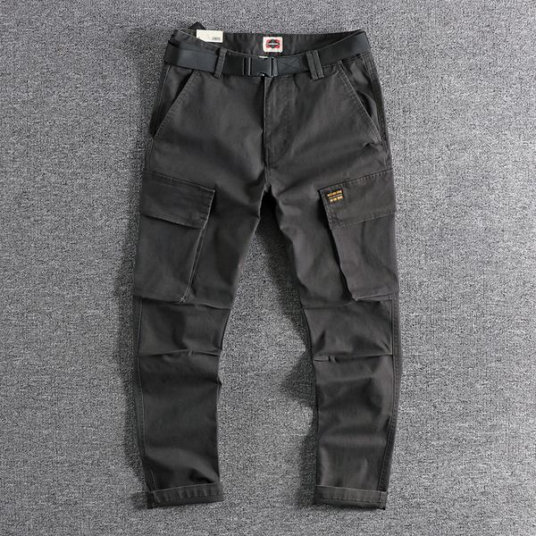2020 autumn new three-dimensional slim small straight tube japanese overalls buckle belt versatile simple casual pants man 0543, Black
2020 autumn new three-dimensional slim small straight tube japanese overalls buckle belt versatile simple casual pants man 0543, Black
