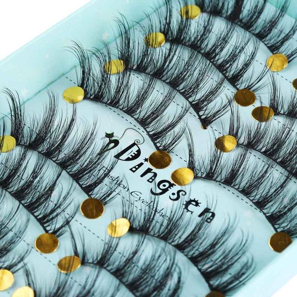 false eyelashes 10 pairs 3d soft faux mink hair natural messy eyelash crisscross wispy fluffy high-grade fiber makeup extension
false eyelashes 10 pairs 3d soft faux mink hair natural messy eyelash crisscross wispy fluffy high-grade fiber makeup extension