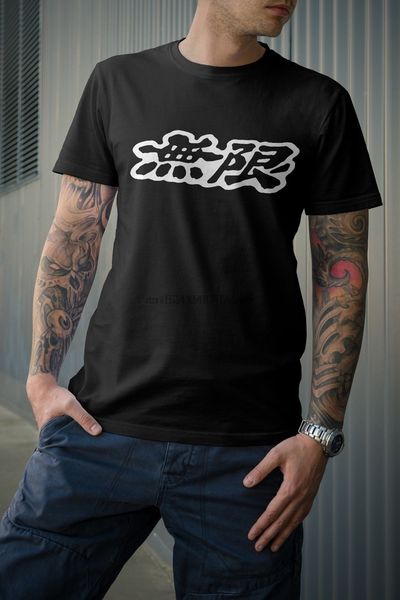 мужчины мода хлопок футболки mugen casual с коротким рукавом топы черный